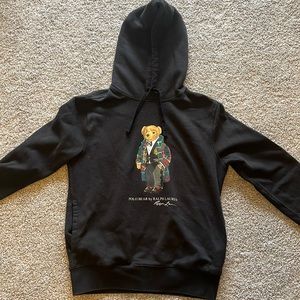 Ralph Lauren Polo Bear Black Sweatshirt with hood